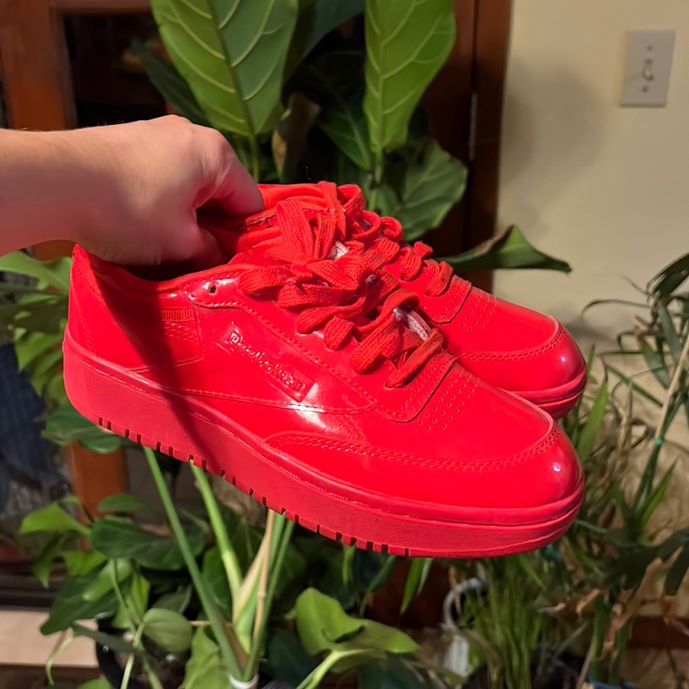 Reebok Womens Size 7.5 RED Cardi B Shoes